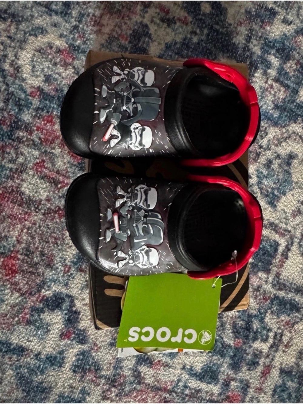 CROCS Kids Stormtrooper Graphic Clogs - Black and Red